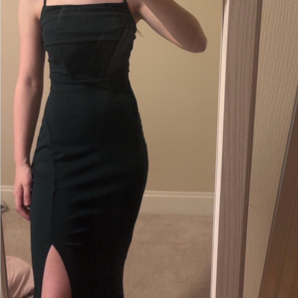 Green Sleeveless Bodycon Dress Spaghetti Strap